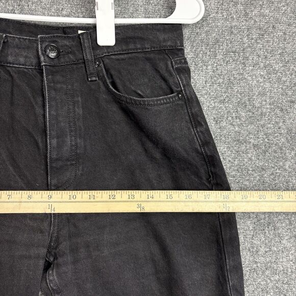Rag & Bone Alex Straight Jeans Womens Size 26 black Button fly - Picture 7 of 12